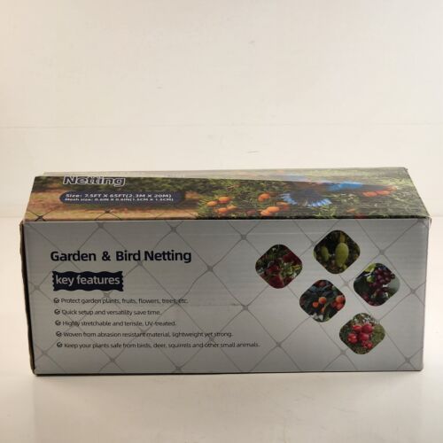 CZYHKJ Garden And Bird Netting 7½ Ft x 65 Ft Mesh Size 0.6 in x 0.6 in NOS