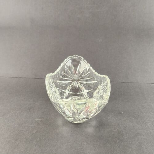 Clear Glass Starburst Design Oblong Candy Nut Dish by Anchor Hocking Vintage