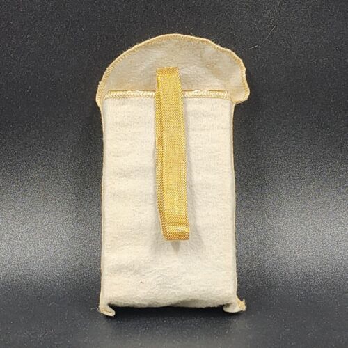 Evans Compact Wristlet Double Sided Gold Quilted Design Mesh Strap Vintage 1940s