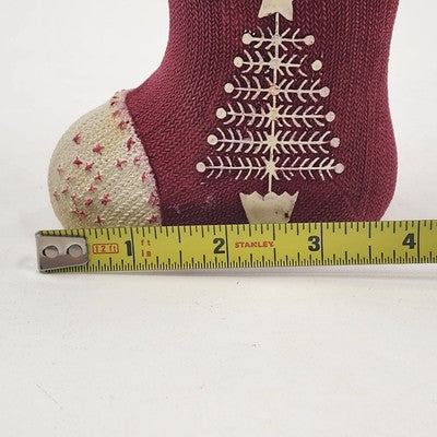 Christmas Soap Dispenser Santa Claus Red White Sock Ceramic Holiday 7.25"