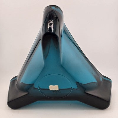 Ashtray Triangular Blue Cigar 10" Viking Bluenique 1960's Mid Century Modern