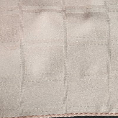 Rose Pink Rectangle Tablecloth with Square Striped Windowpane Design 60" x 82"