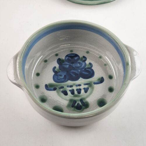 MA Hadley 1 Qt Covered Casserole Dish Bouquet Pattern Inside Bowl Plain Lid 6.5"