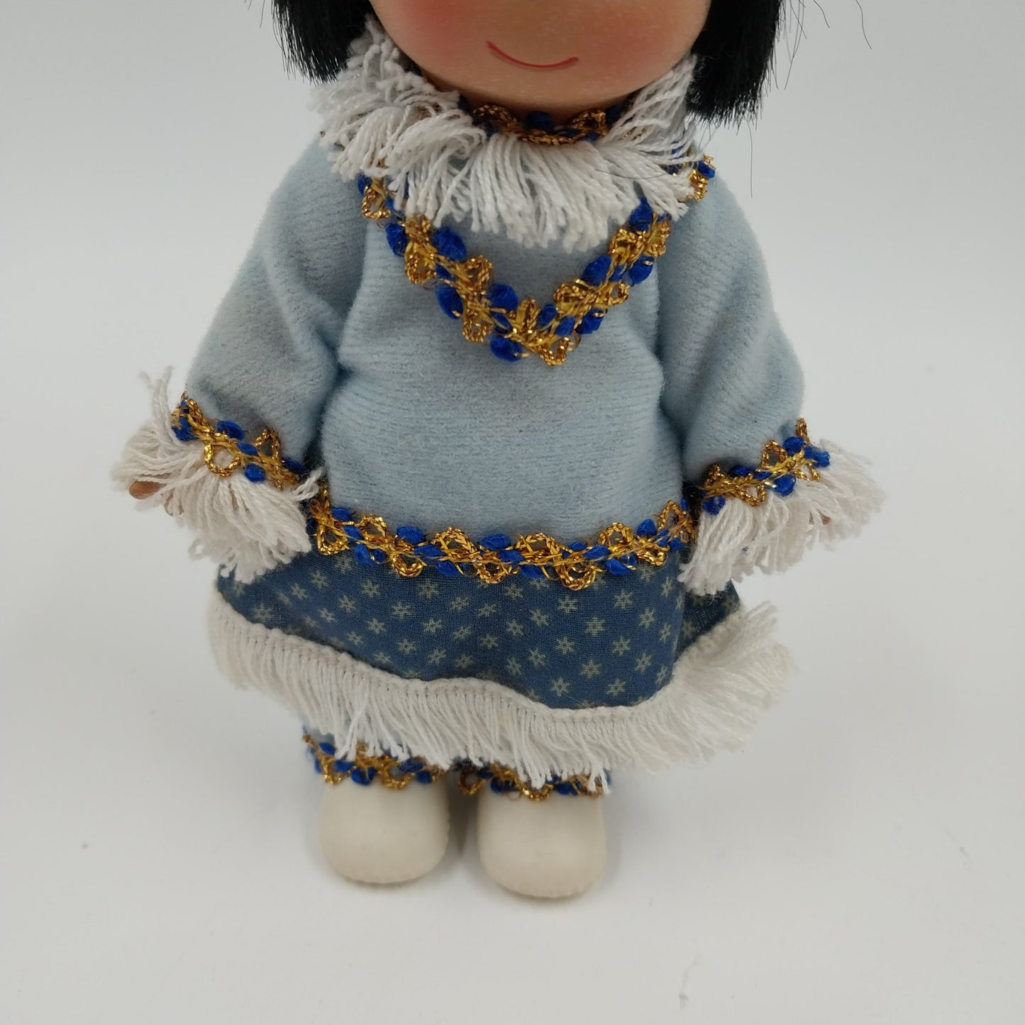 Precious Moments Native American in Blue Clothes Doll Toy 8"