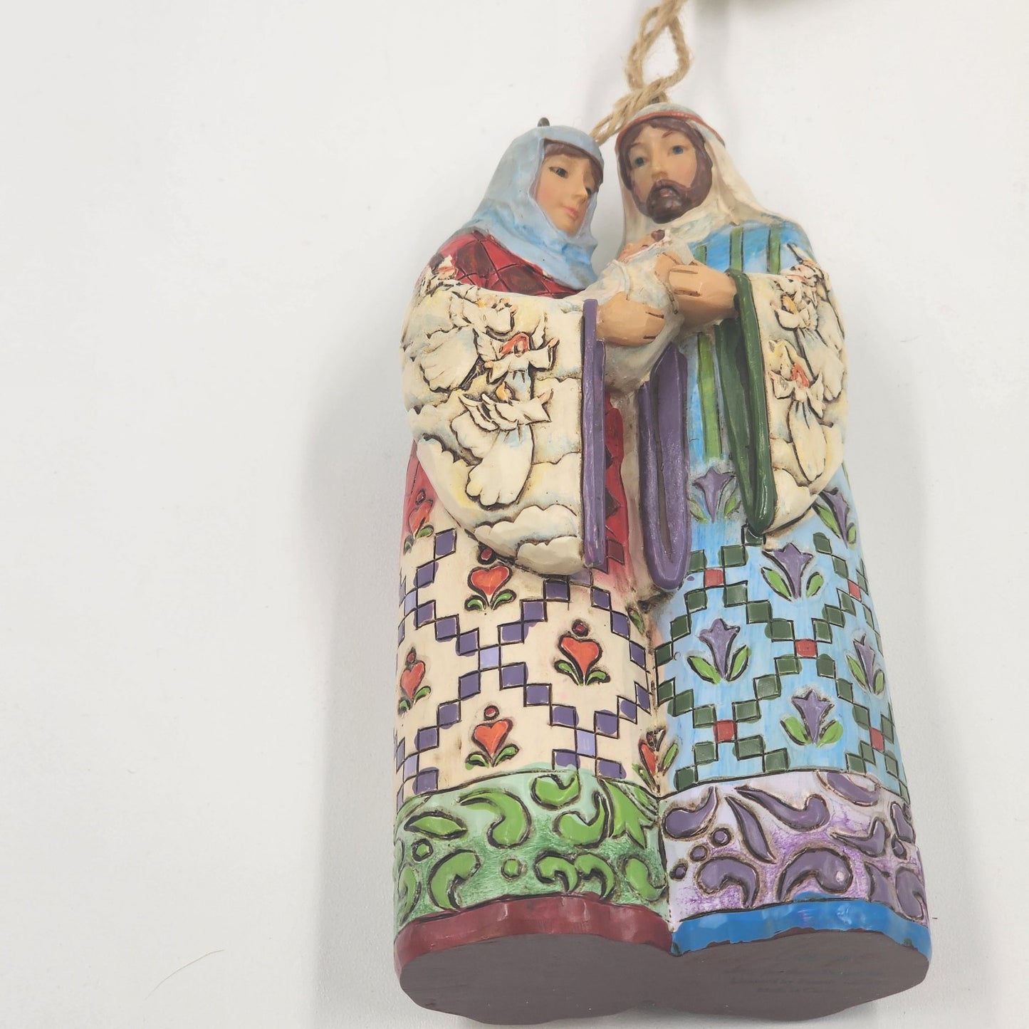 Jim Shore Holy Family Hanging Ornament Christmas Nativity 5" Resin 2007