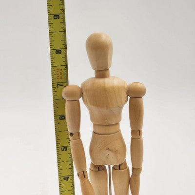 Natural Wooden Articulated Artist Model Gestalta Poseable Jointed Figure 8.25"
