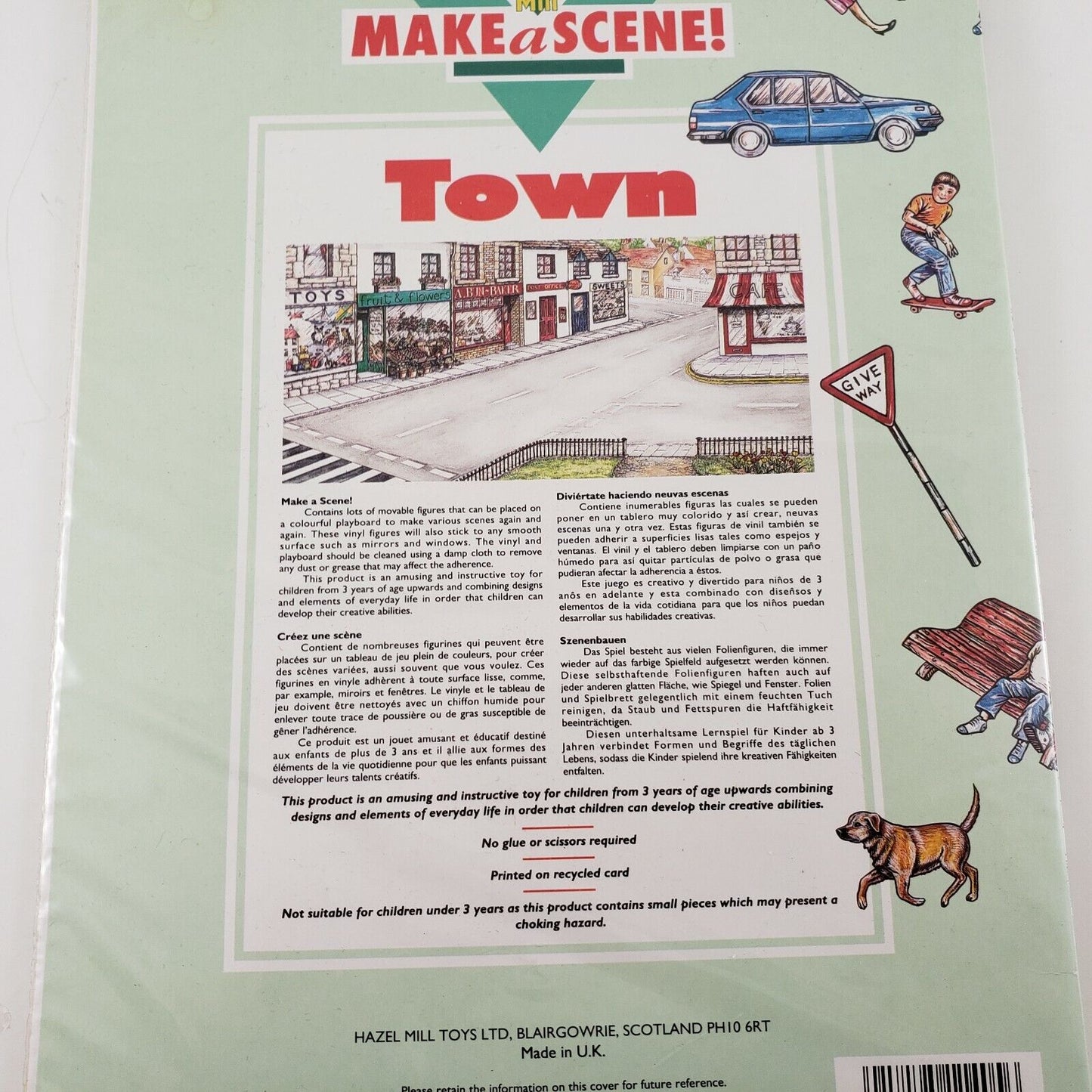 3 Hazel Mill Make a Scene Faces House Town Child Toy Book Scotland 1993 UK 92