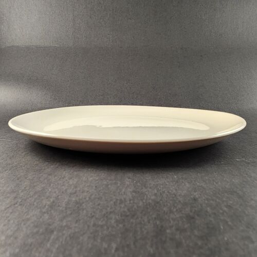Set of 4 Dinner Plates Solid White 10.25" Diameter No Pattern Generic Shiny