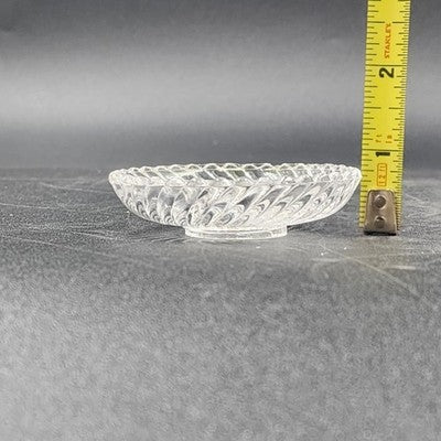 2 Cast Lead Crystal Babiche Candle Cup 3" Chandelier Light Lamp Parts