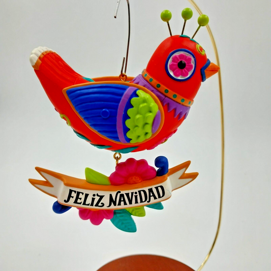 Hallmark Keepsake Christmas Ornament 2018 FELIZ NAVIDAD Bird by Sharon Visker