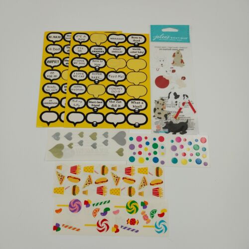 Lot of 40 Scrapbooking Stickers Sheets Packages Assorted Themes Sayings & Design