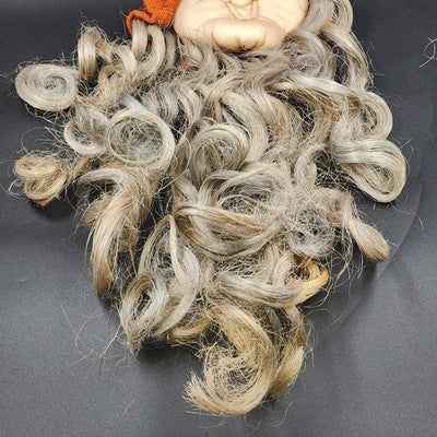Halloween Witch Wall Decor Nylon 32”x12 Sculpted Cloth Face Doll Unique Handmade