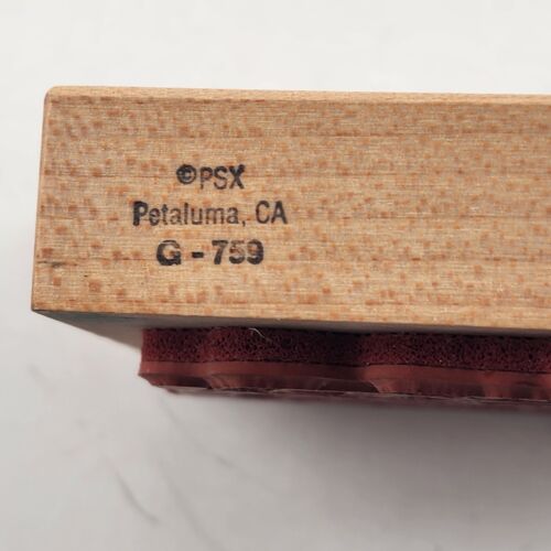 Lot of 3 Holiday Themed Pattern/Design Wooden Mounted Rubber Stamps Vintage