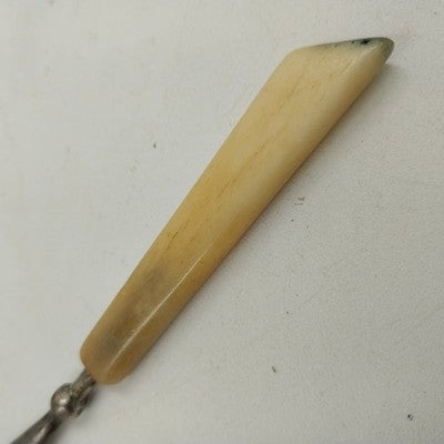 Vanity Manicure Tool Cuticle Pusher Nail Scraper Celluloid Bone Handle Vintage