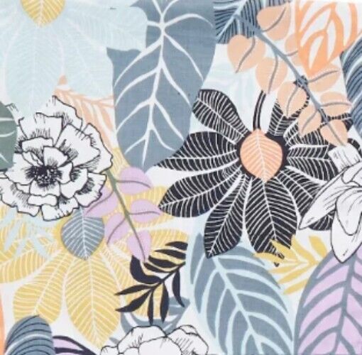 Vera Bradley Cloth Cotton Luggage Tag Palm Floral Clear Window Loop Name