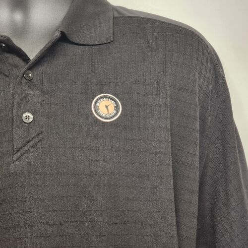 AHEAD Extreme Medallion The Club Black Golf Polo Men's Size Large Polyester