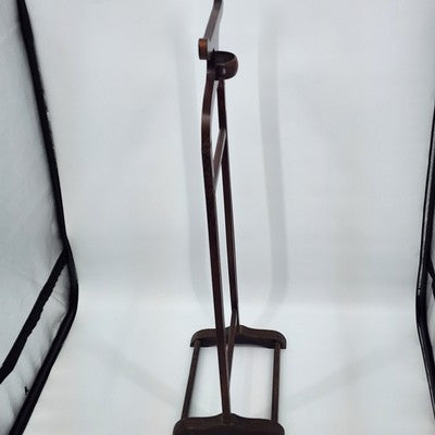 Wood Valet Butler Floor Standing Men's Clothes Suit Wardrobe Rack 45"h x 17"w