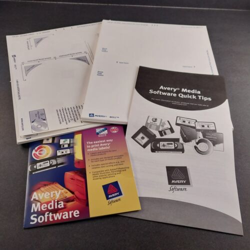 Old Office Stock Avery 8931 White CD DVD Design Kit 333 Sheets Inkjet Labels