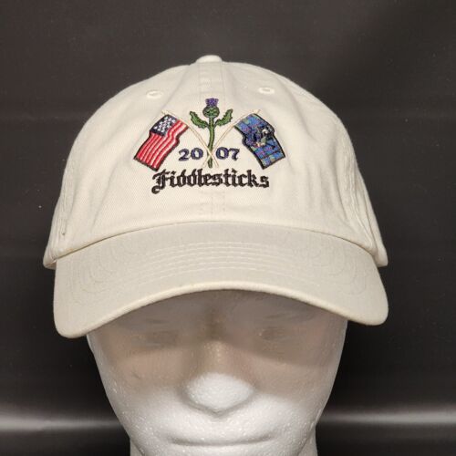 2007 Fiddlesticks 25th Anniversary Golf Hat Off-White Adjustable Strap Back Cap