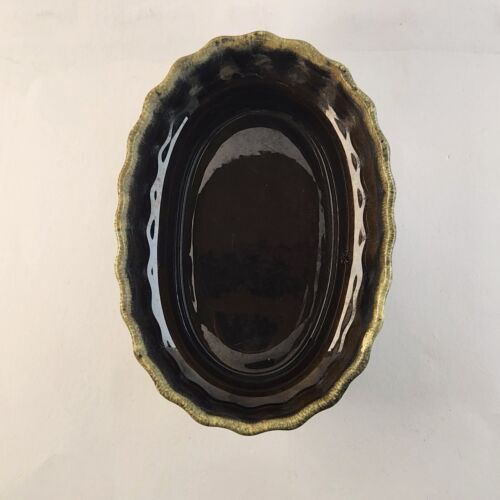 Drip Glaze Oval Planter Green Vase Mid Century Hull I-21 Pattern Art Pottery