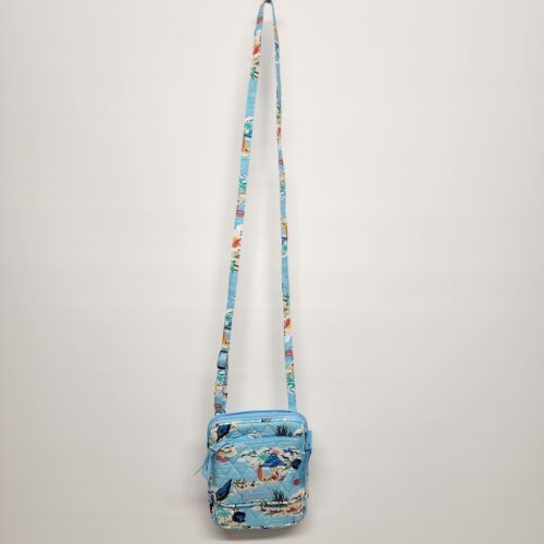 Vera Bradley RFID Mini Hipster Beach Treasures Crossbody Purse Cruise Nautical