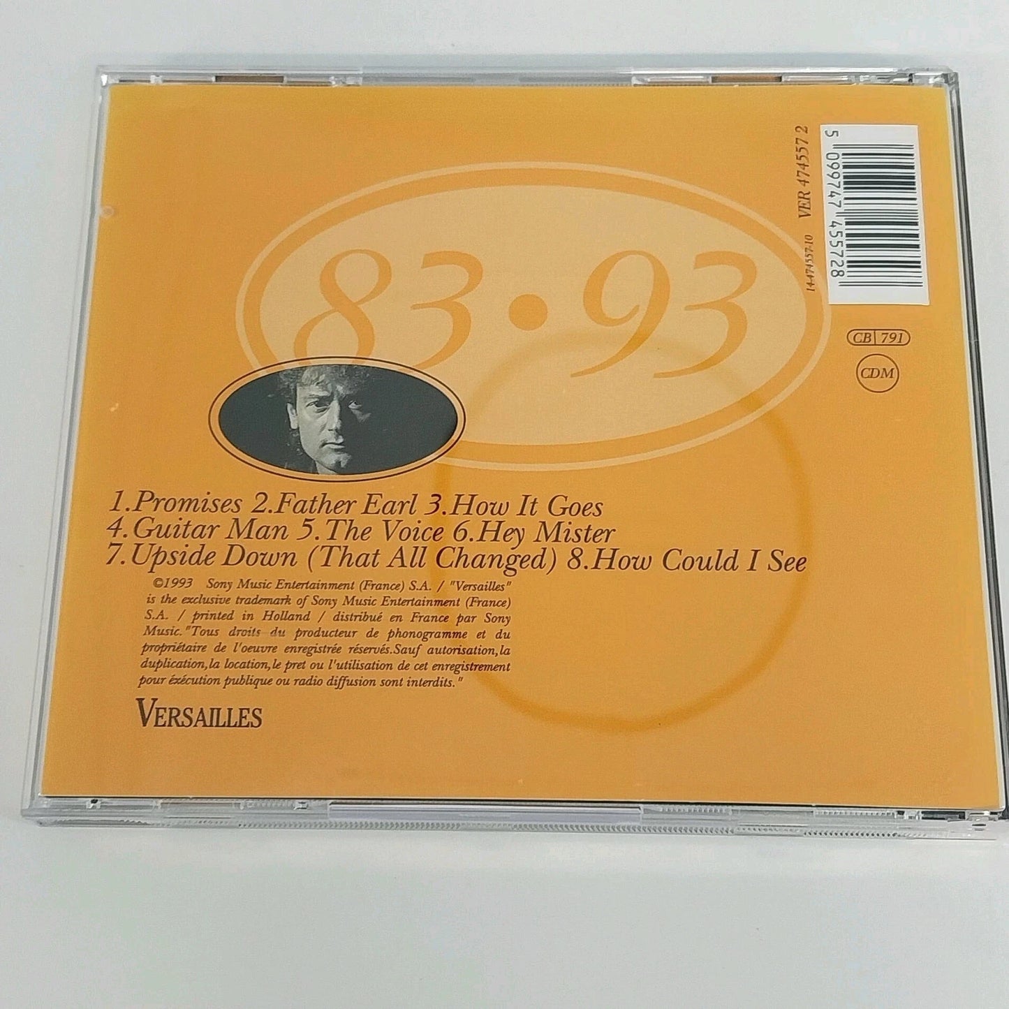 Michael Jones 83•93 CD French Pop Rock Compilation Versailles Records 1993