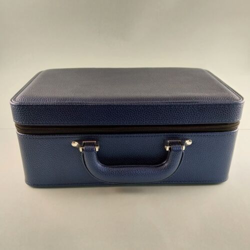 Jewelry Case Travel Handmade PU Leather Velvet 3 Layer Tray Organizer Display