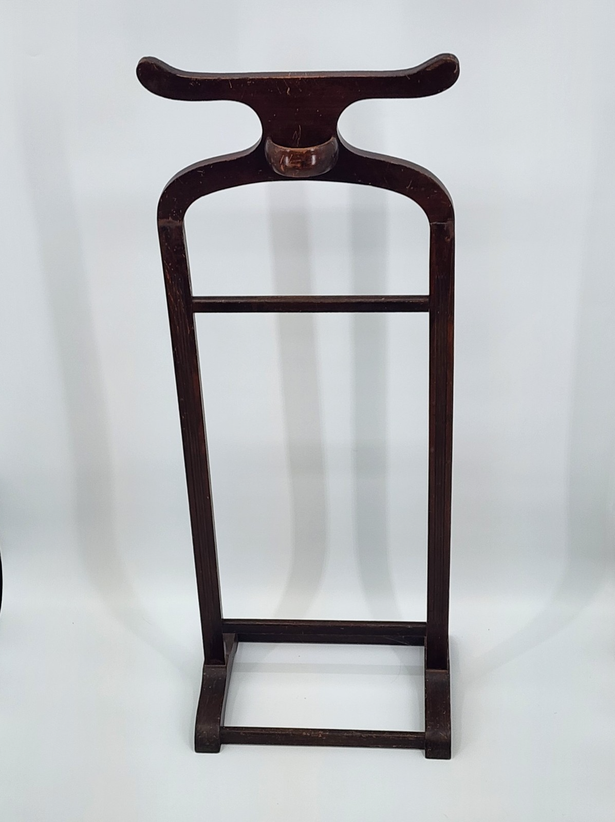 Wood Valet Butler Floor Standing Men's Clothes Suit Wardrobe Rack 45"h x 17"w