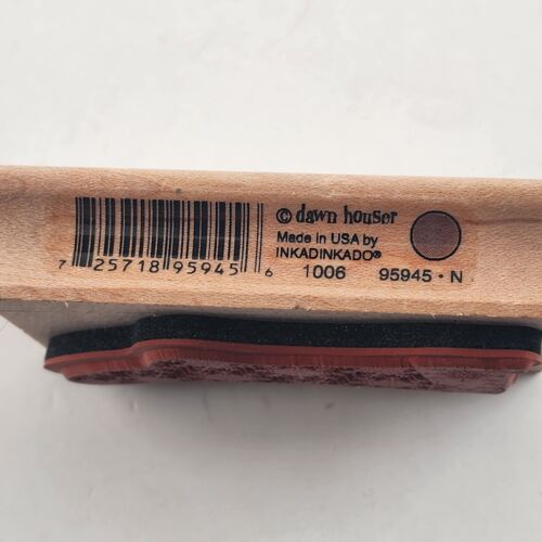 Lot of 3 Holiday Themed Pattern/Design Wooden Mounted Rubber Stamps Vintage