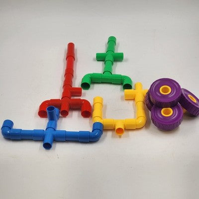 Skoolzy Pipes Construction Building Toy Tubes & Joints for Kid's Motor Skills