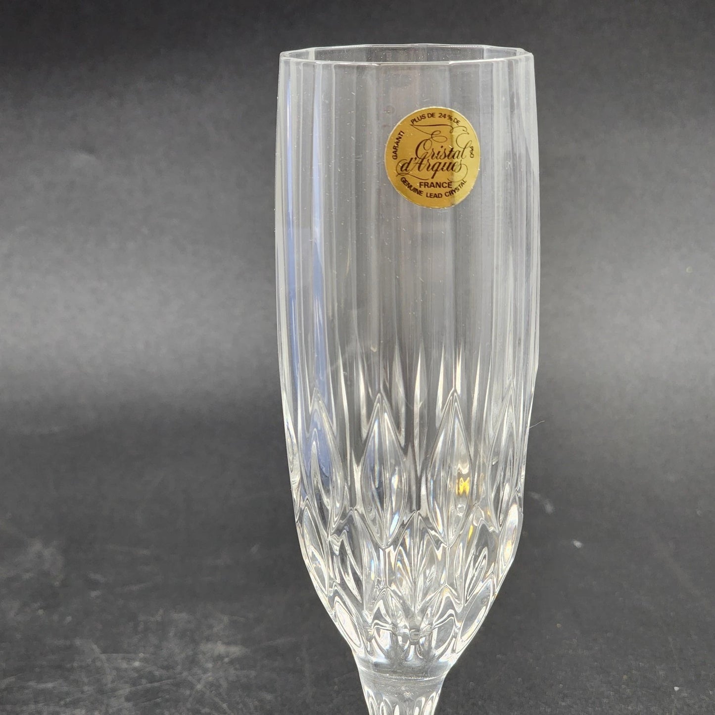 4 Cristal d’Arques Bretagne Champagne Flutes 5 oz Crystal Vintage France NIB
