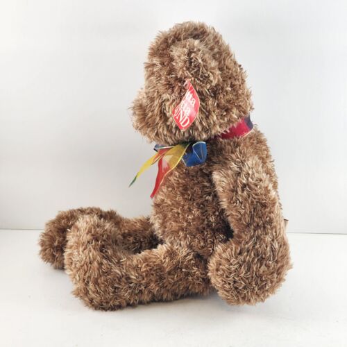 Gund Bear Plush Stuffed Animal Brown Rainbow Bow Bearessence 4980 12" Toy Stuffy