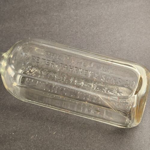 Empty Pharmacy Medicine Bottle Dr Peter Fahrney & Sons Apothecary Chicago IL
