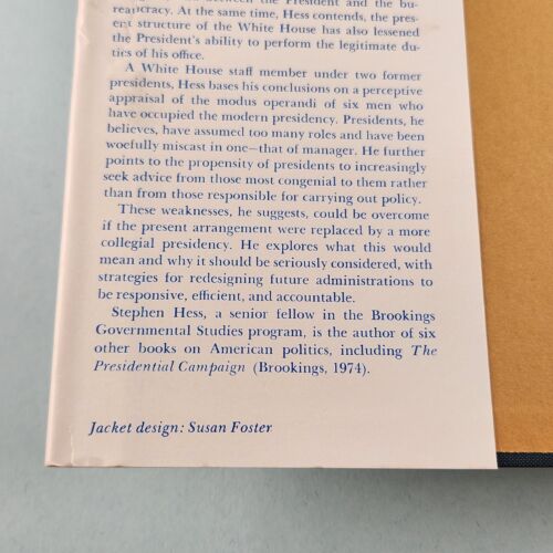 Organizing the Presidency by Stephen Hess 1976 1st Edition Vintage Hardcover