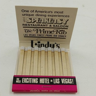 Flamingo Hilton Most Exciting Hotel Las Vegas Nevada Matchbook Unstruck Vintage