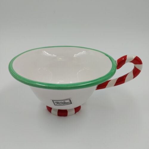 Department 56 Red Green Peppermint Medium Tea Cup Mug NIB 38258 China