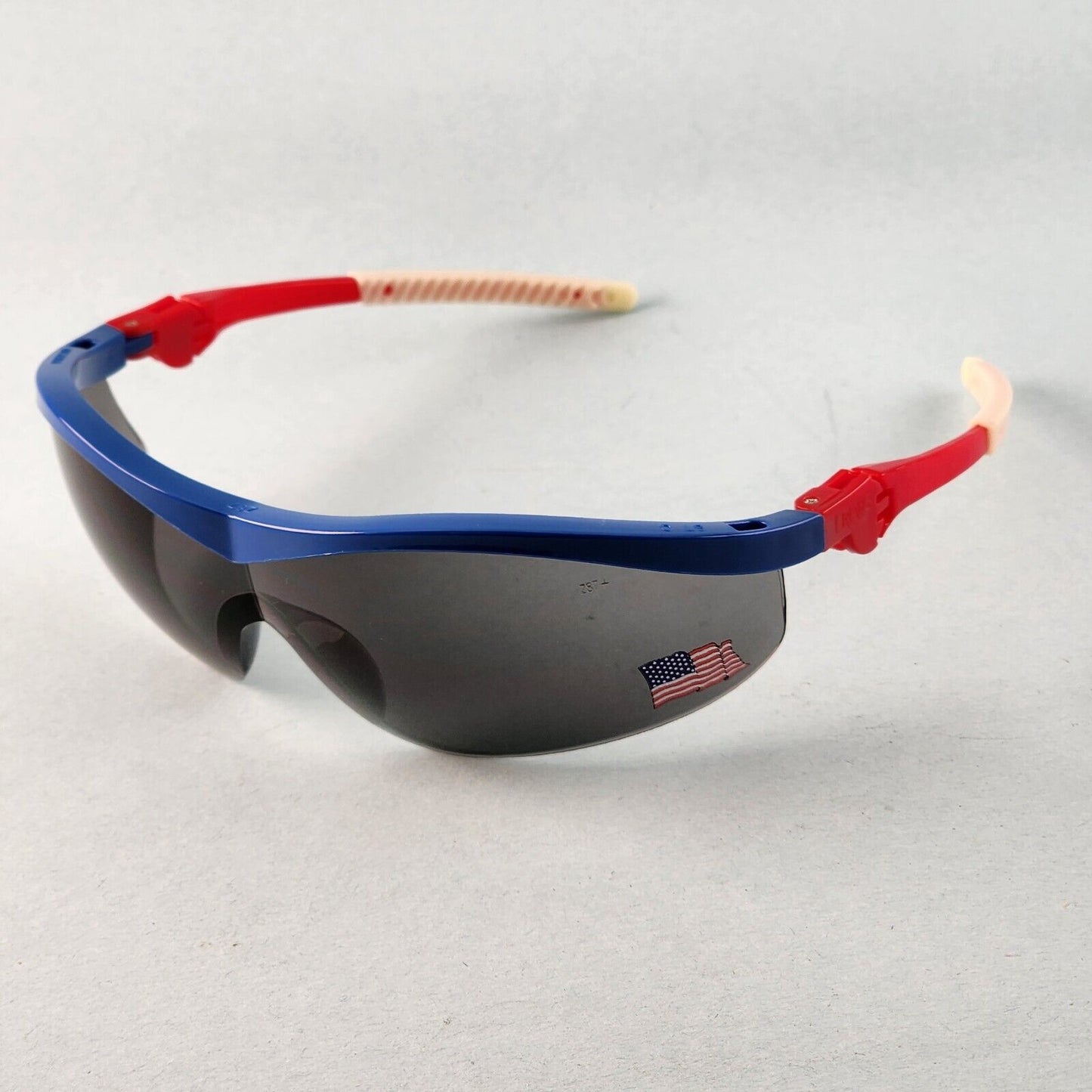 Crews Storm Safety Glasses Z87+ Wraparound Lens Ratchet Temples Eye Protection