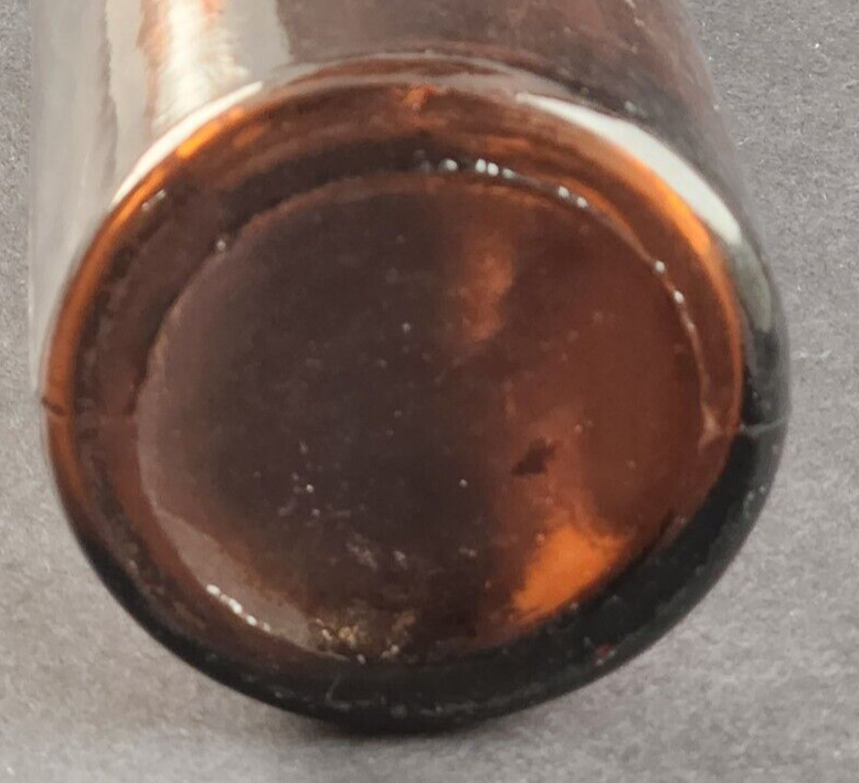 Born and Co Columbus Ohio 10" Tall Empty Amber Brown Glass Speed Cap