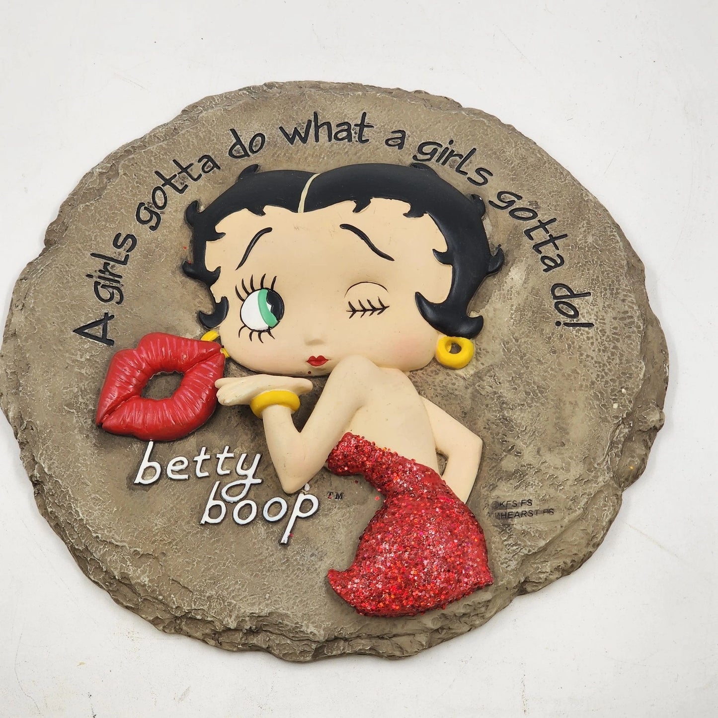 Betty Boop Stepping Stone Wall Plaque 10" A Girl’s Gotta Do What Girls Gotta Do"