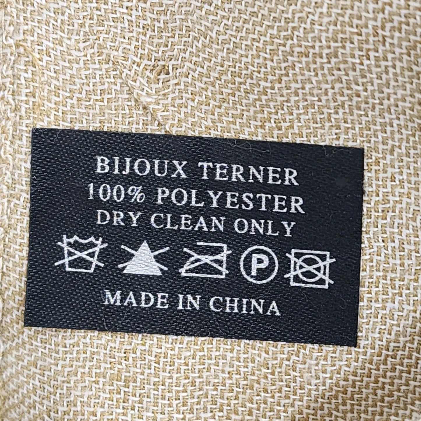 Bijoux Terner Tan Scarf Wrap Open Front Pashmina Shawl Oversized Stole 63"x48"
