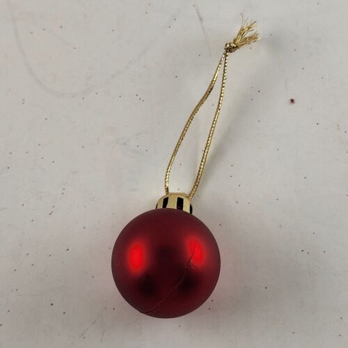 13 Red Christmas Ball Ornaments Mixed Finish Shatterproof 1" Diameter Plastic