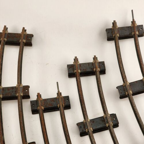 7 Pc American Flyer Original Gilbert S Gauge 702 Curved Track 2 Rail Some Rust