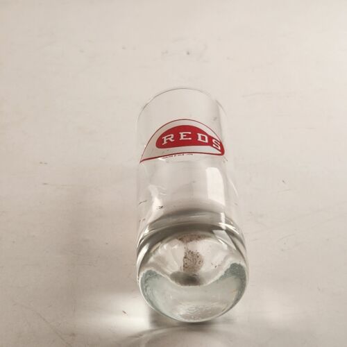 Set of 2 Cincinnati Reds Clear 2 Oz Game Day Shot Glasses Vintage MLB Baseball