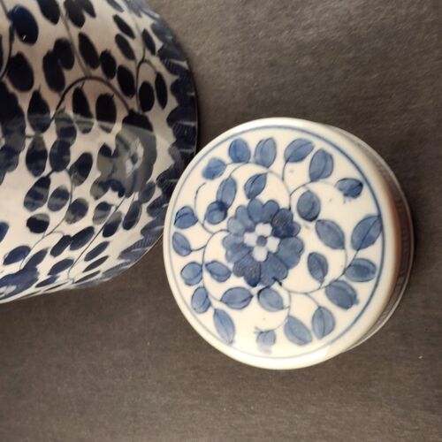 Oud Delft Large Blue White Urn Style Porcelain Jar Includes 14 Hooks Under Lid