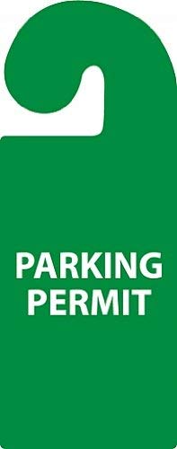 Green Parking Permit Hang Tag – Rearview Mirror Vehicle Pass