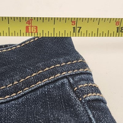 W62 Signature Fit Skinny Boot Cut Blue Denim Jeans Pants Dark Wash Size 14S NWT