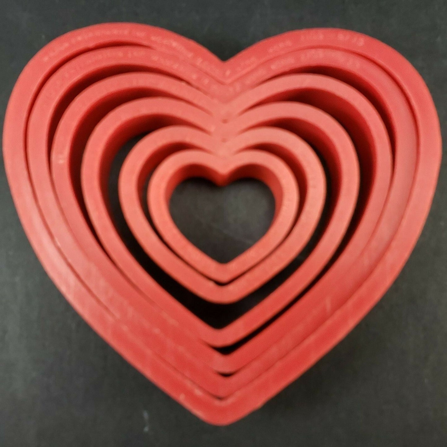 9 Valentine Day Heart Cookie Shape Cutters Baking Kitchen Plastic Metal Vintage