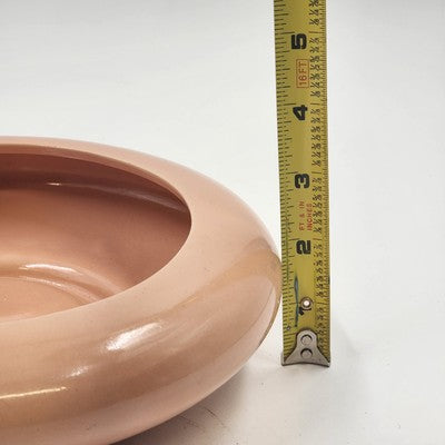 Cookson Ceramic Pottery Round Glossy Peach Bowl Planter 8"x2.5" CP 22-7 USA