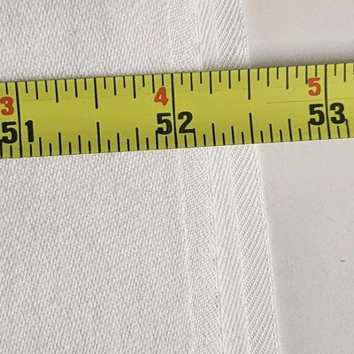White Tablecloth with Floral Motif & Silver Thread Boarder Rectangle 80" x 52"