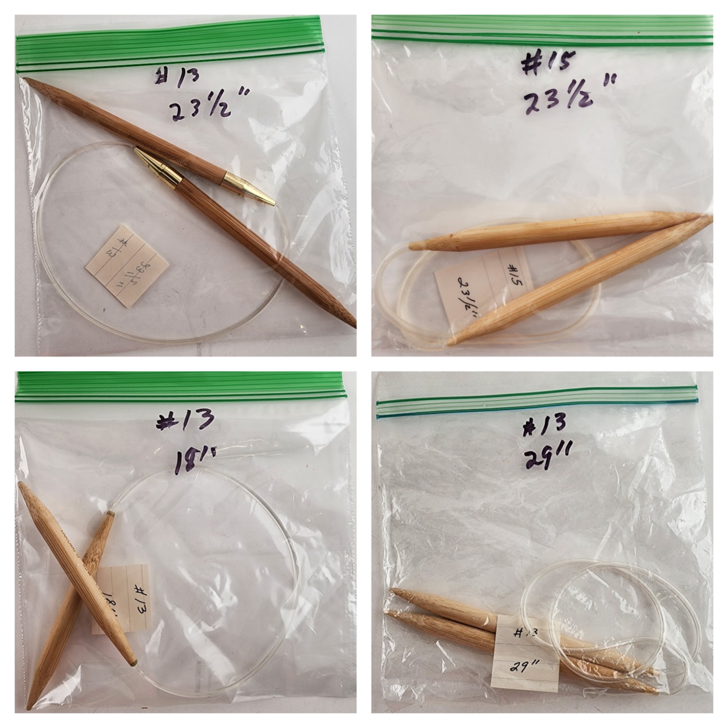 Circular Knitting Needle Bamboo Plastic Metal Size 8 - Size 15 Length 16" - 32"